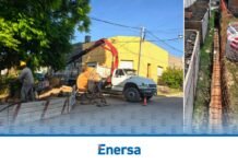 Enersa realiza obras para reforzar el suministro eléctrico del Hospital Salaberry de Victoria y su zona de influencia