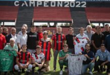 Frigerio acompañó la presentación del plantel y de la nueva camiseta de Patronato