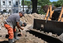 Se iniciaron los trabajos de restauración del adoquinado histórico en bulevar Racedo