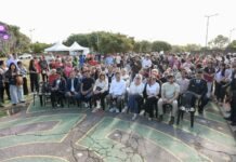 Con un festival cultural, la Municipalidad inauguró la plaza Borges