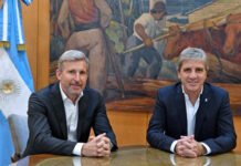 Frigerio se reunió con el ministro Caputo para avanzar en obras viales y alivio fiscal para el sector productivo