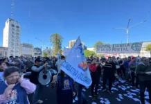 Gremios realizan paro y marcha a Casa de Gobierno en rechazo a la reforma previsional