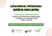 Comienza el ciclo “Literatura, infancias: entre.ver.arte”, en el Centro de Promoción de la Lectura Rosa y Dorada