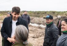 Trabajos preventivos por la corriente del niño en Bajada Grande