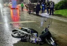 Una motociclista sufrió heridas graves tras un choque múltiple en Avenida Zanni