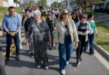La intendenta Romero recorrió las obras finalizadas en calle Gobernador Manuel Crespo